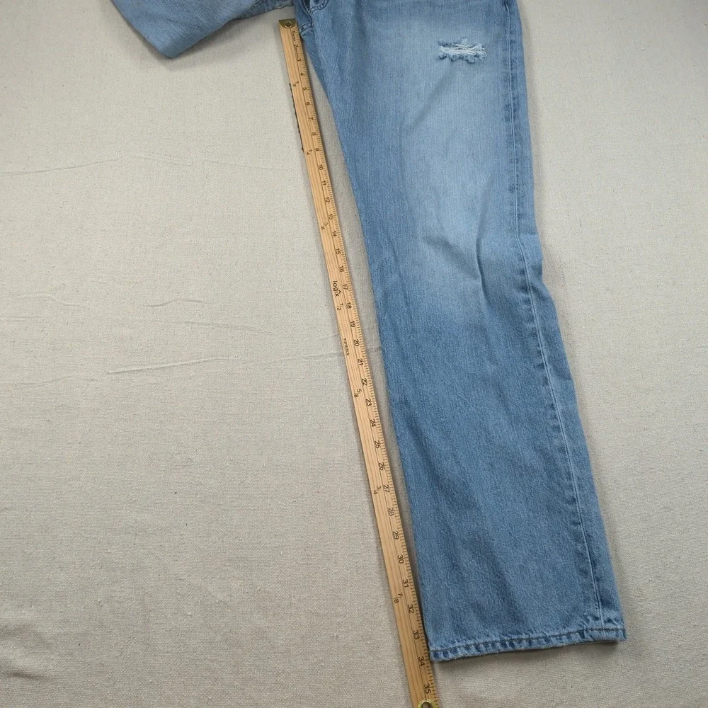 Polo Ralph Lauren Jeans Mens 36x32‎ Blue PRL Distressed Faded Straight